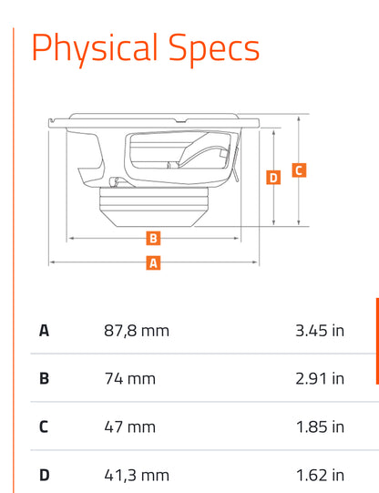 3.45” inch 87,8 mm Custom Pillar Parts by VX Audio