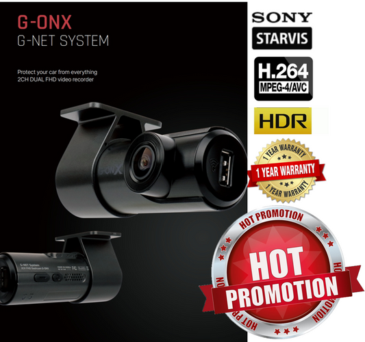 G-ON X Dual-Channel Full HD Dashcamera [Made-in-Korea] | SONY Starvis CMOS Sensor front and rear